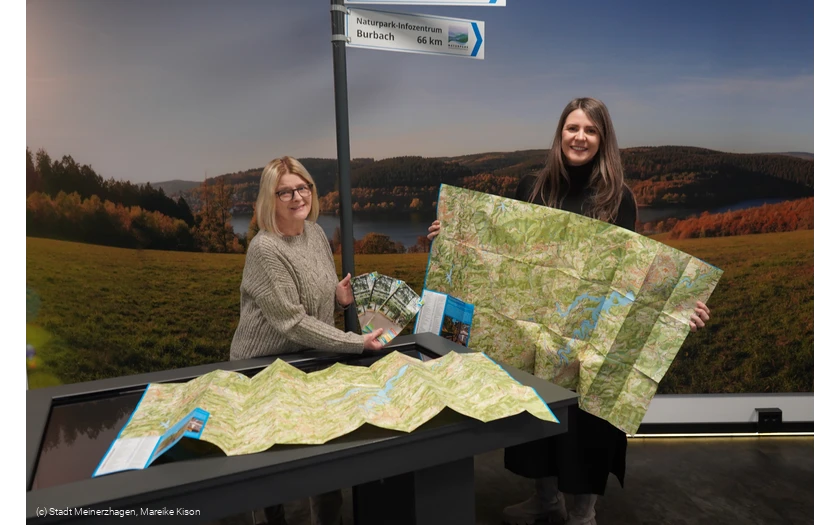 Wanderkarte bei Tourist-Information Meinerzhagen