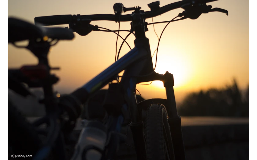 Rad Sonnenuntergang