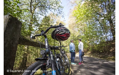 Radfahrer am Biggerandweg, Foto S. Voss