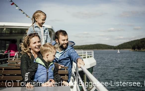 Familie auf dem Schiff - Nahaufnahme