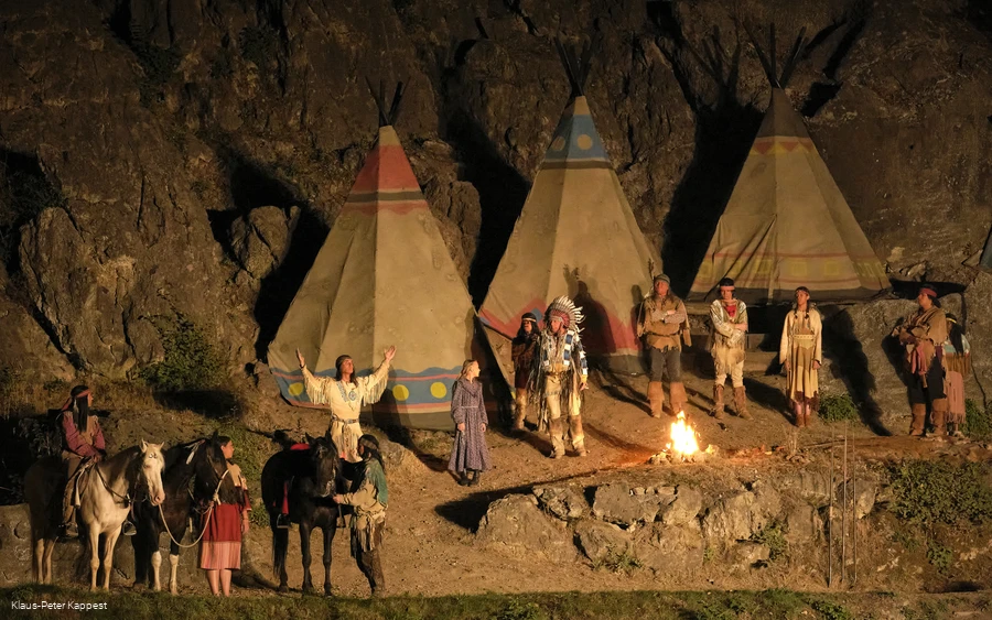 Karl-May Festspiele am Abend