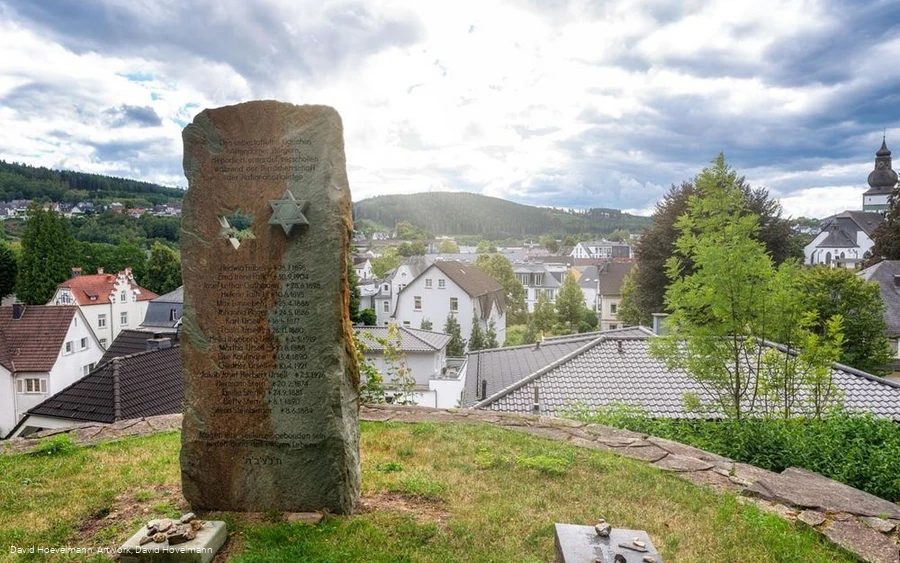 Juedischer Friedhof Attendorn Gedenkstele Juedischer Friedhof Attendorn Gedenkstele
