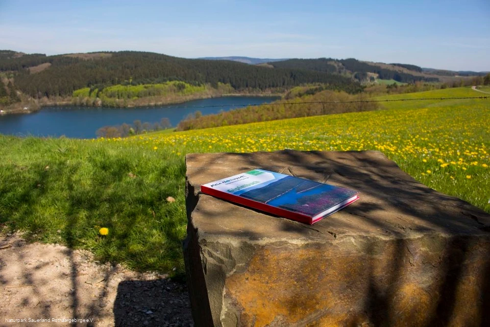 Den Listerblick genießen - auf dem Stein liegend:
